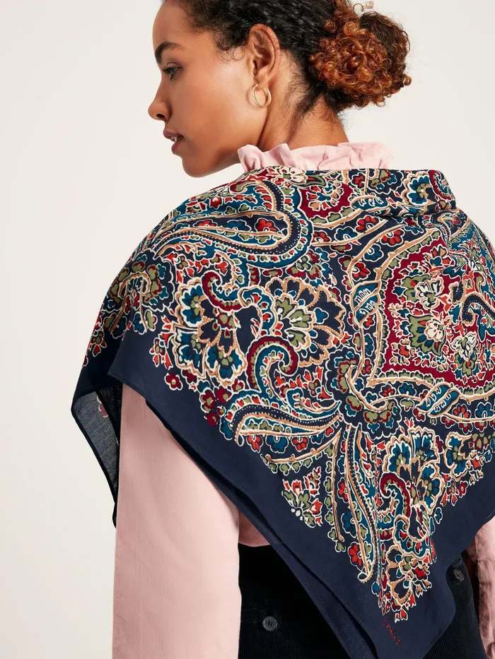 Joules Middleton 8211 Navy Printed Scarf Women Scarves