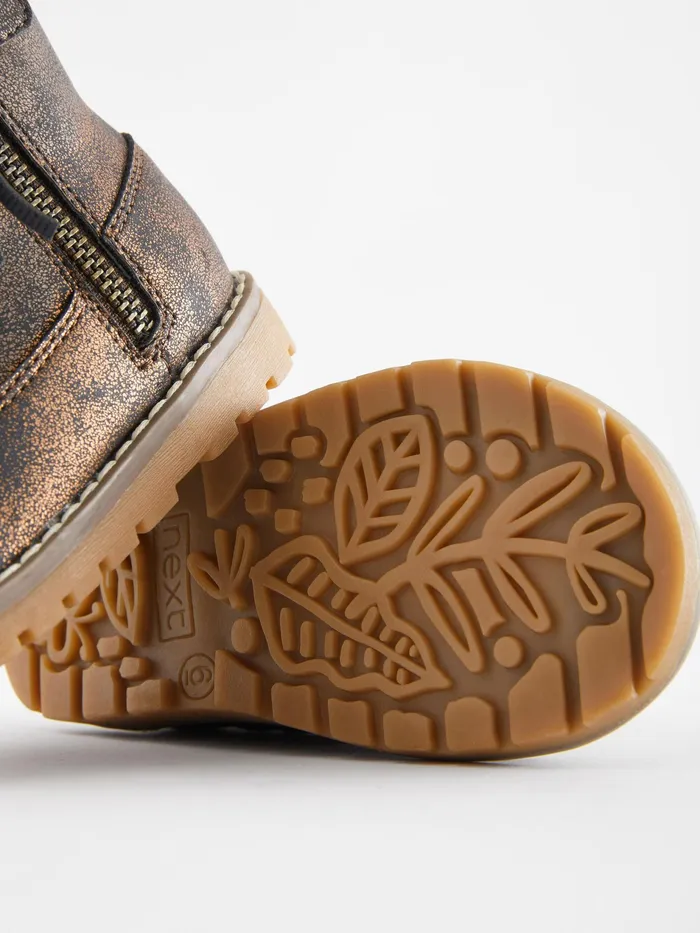 Joules Next Bronze Brown Warm Lined Tassel Detail Zip Boots Girls Boots