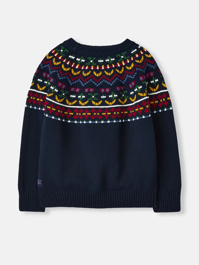 Joules Ron 8211 Navy Harry Potter Fair Isle Jumper Boys Knitwear
