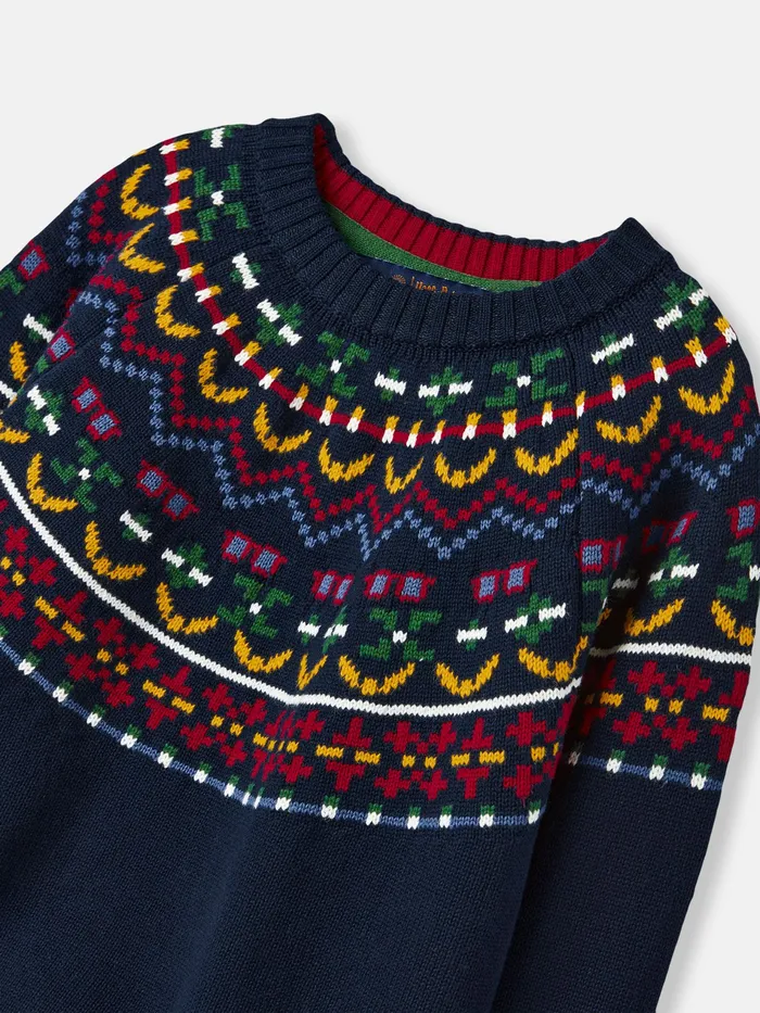 Joules Ron 8211 Navy Harry Potter Fair Isle Jumper Boys Knitwear