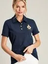 Joules Rylie 8211 Blue Short Sleeve Frill Collared Polo Shirt Women Tops