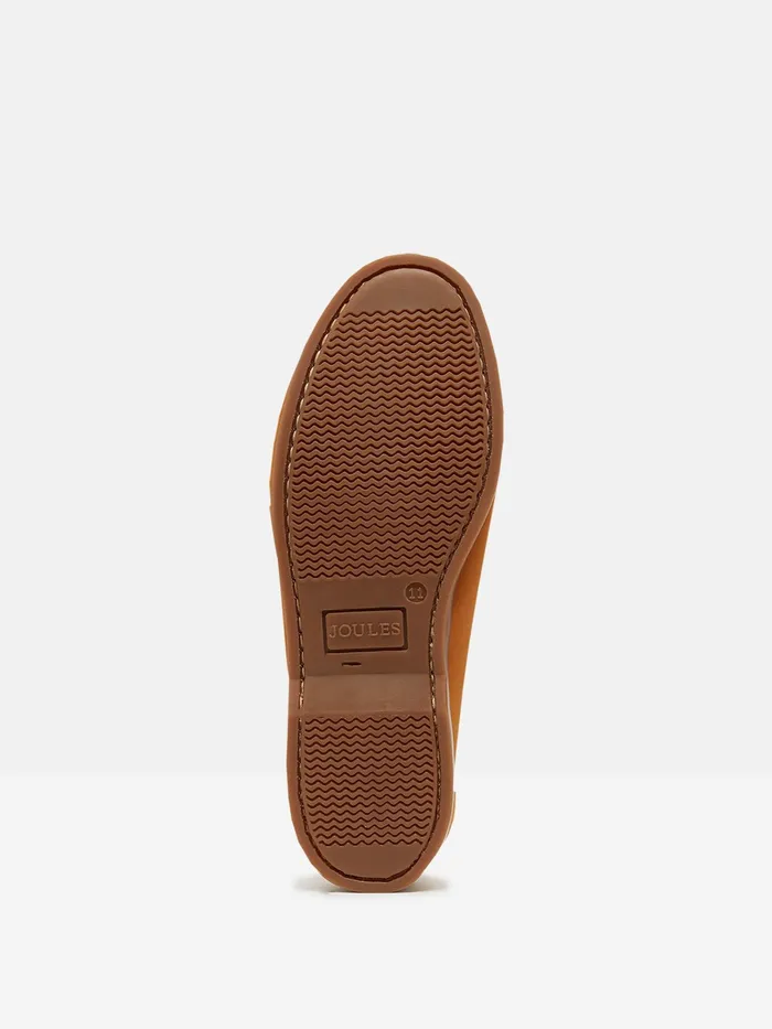 Joules Tan Brown Classic Leather Boat Shoes Men Shoes