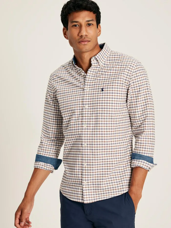 Joules Welford 8211 BlueBrown Classic Fit Shirt Men Shirts
