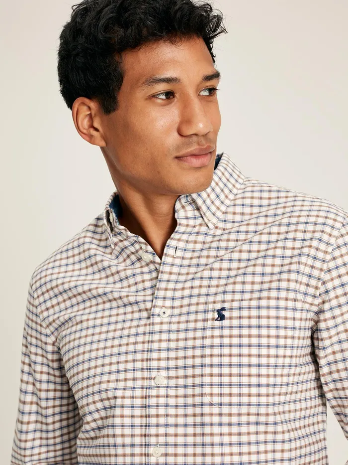 Joules Welford 8211 BlueBrown Classic Fit Shirt Men Shirts