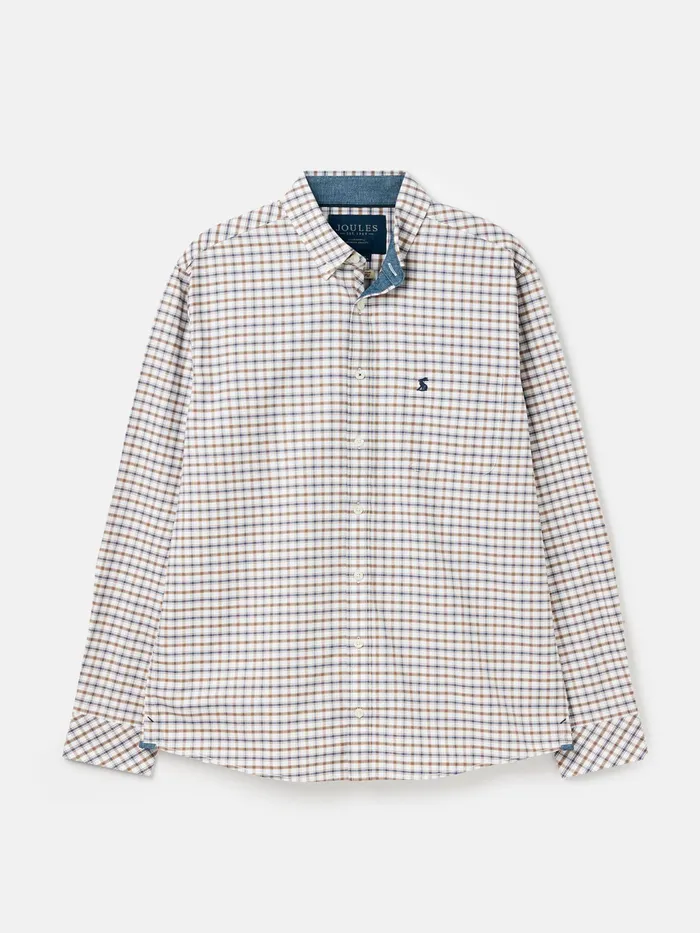 Joules Welford 8211 BlueBrown Classic Fit Shirt Men Shirts