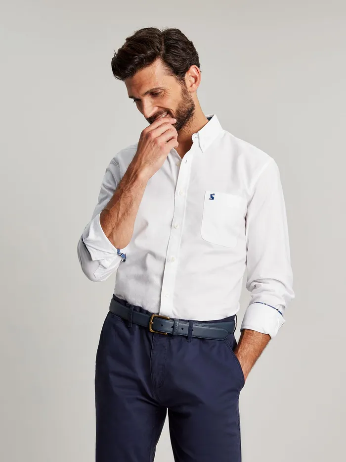 Joules White Classic Fit Oxford Shirt Men Shirts