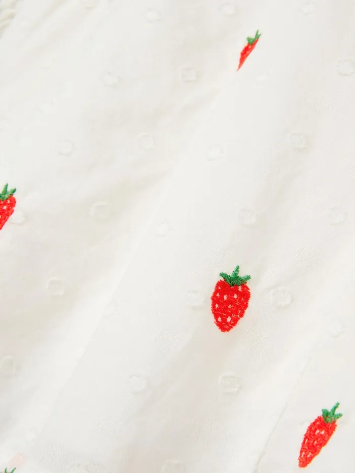 Joules White Lauren Woven Frill Shell Top Girls Tops and Tshirts