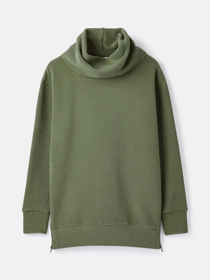 Joules Willow 8211 Green Cowl Neck Sweatshirt Women Sweatshirts and Hoodies