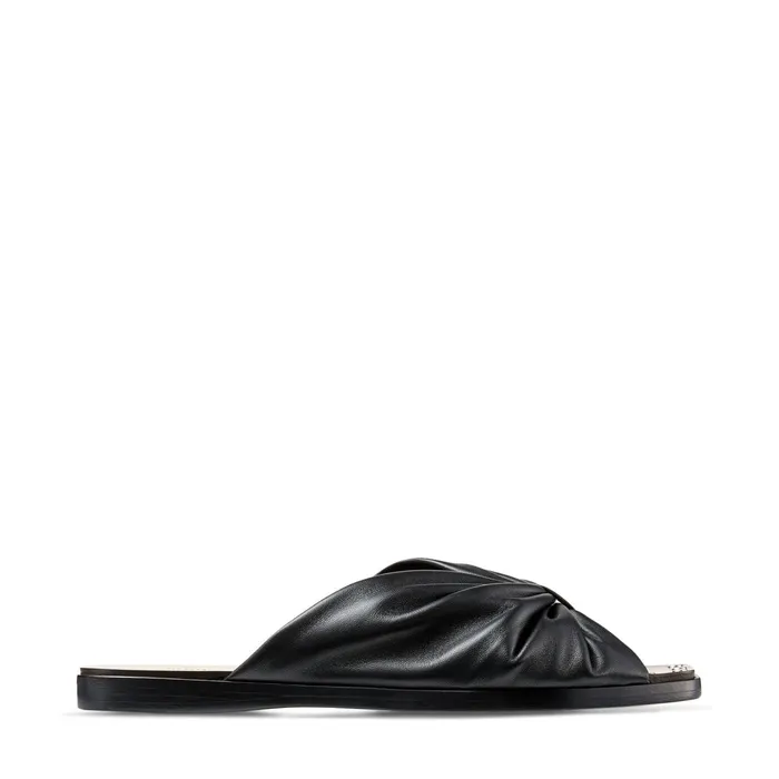 Jupiter Flat Black Nappa Leather Flat Sandals With Knotted Strap Black Women JIMMY CHOO Flats Jupiter Flat Black Nappa Leather Flat Sandals With Knotted Strap Black Women JIMMY CHOO Flats
