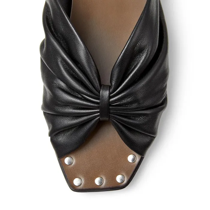 Jupiter Flat Black Nappa Leather Flat Sandals With Knotted Strap Black Women JIMMY CHOO Flats Jupiter Flat Black Nappa Leather Flat Sandals With Knotted Strap Black Women JIMMY CHOO Flats