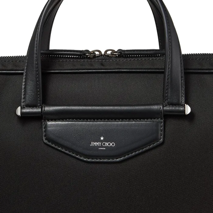 Knox Black Nylon Briefcase With Gel Laptop Pocket Black Men JIMMY CHOO Bags