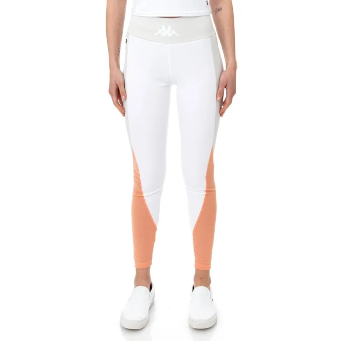 Kombat Crystal Active Leggings 8211 White Orange Green White Orange Green Kappa Womens Track Suits