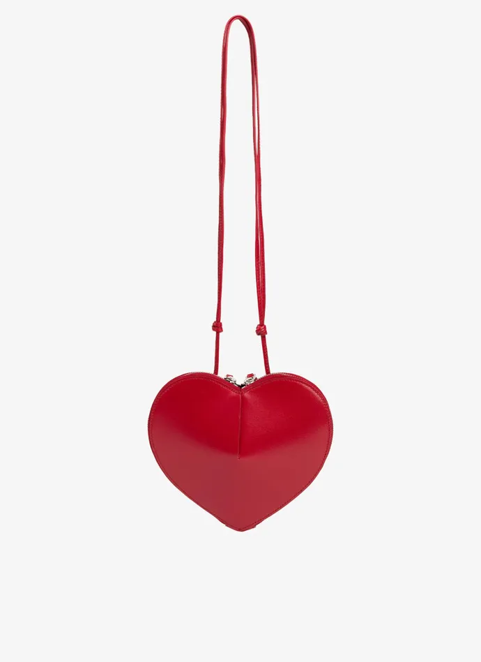 Lacquer Red Le Cur Bag In Calfskin Women Alaa Mini Bags