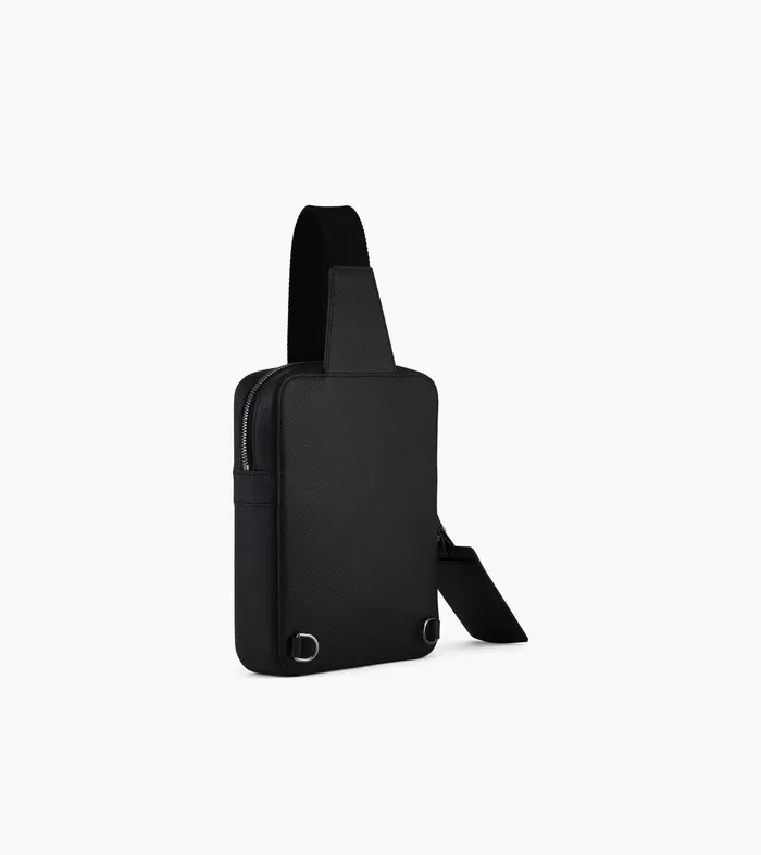 Le Tanneur Backpacks WomenMen Sling Satchel In Signature T Leather Black