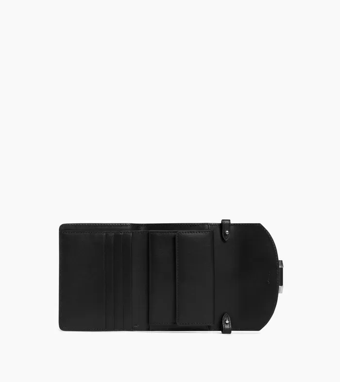 Le Tanneur Card Holder Women Card Holder With Detachable Shoulder Strap In Smooth Leather Black