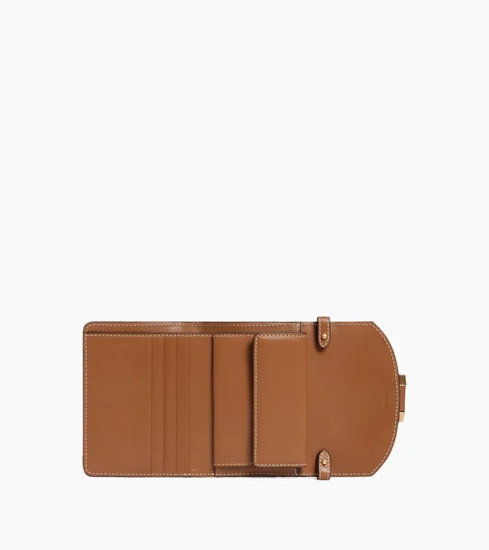Le Tanneur Card Holder Women Card Holder With Detachable Shoulder Strap In Smooth Leather Brown Tan