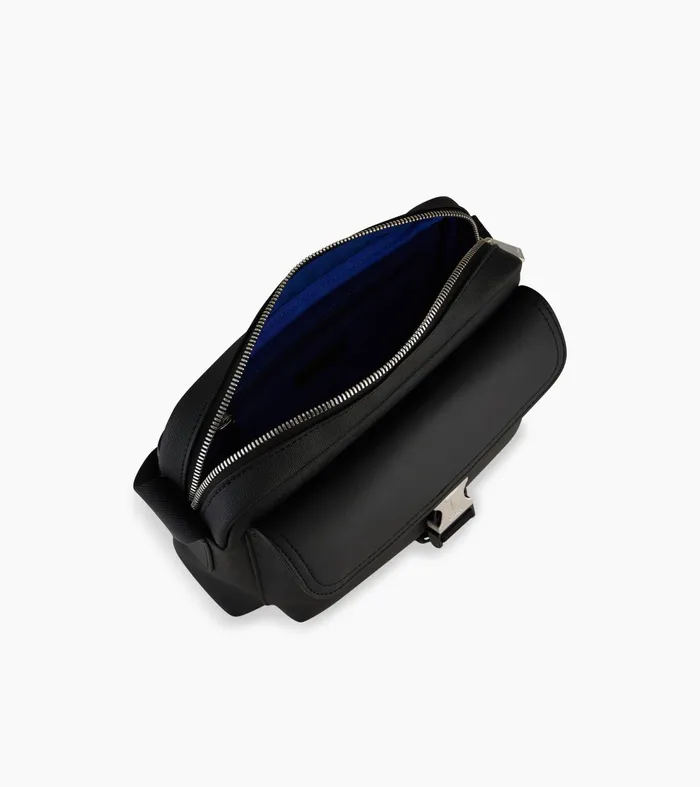 Le Tanneur Crossbody Bags Men Small Bag With Crossbody Strap In Coated Canvas Black