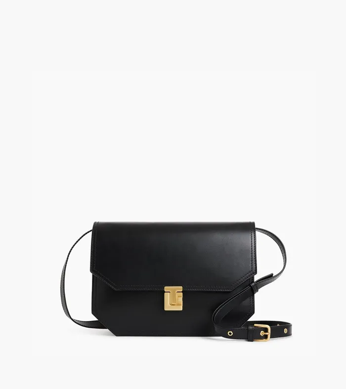 Le Tanneur Crossbody Bags Women Medium Crossbody Bag In Smooth Leather Black