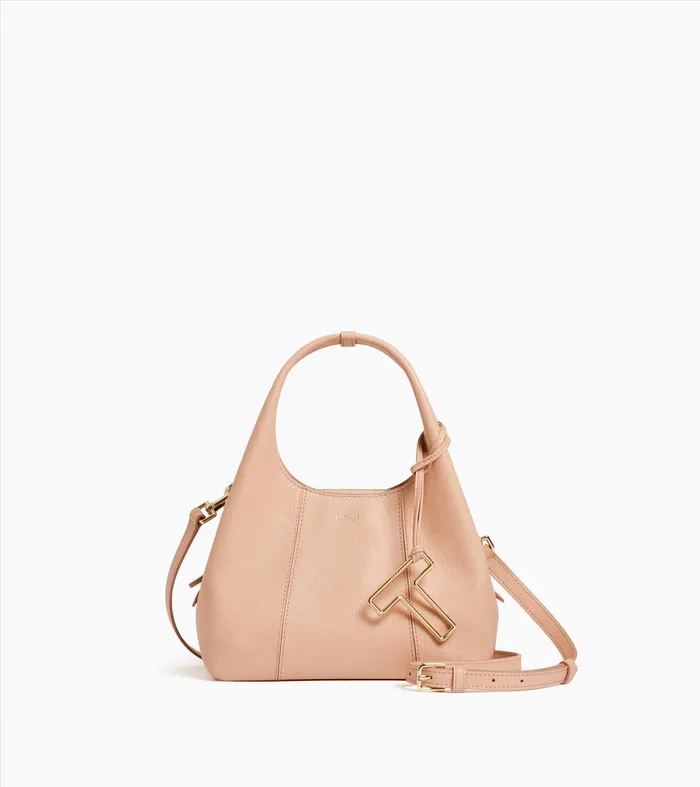 Le Tanneur Crossbody Bags Women Small Handbag In Grained Leather Powder Pink