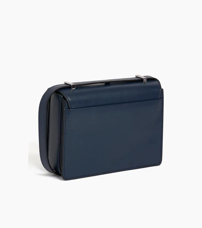 Le Tanneur Crossbody Bags Women Small Leather Shoulder Bag With Cork Effect Twilight Blue