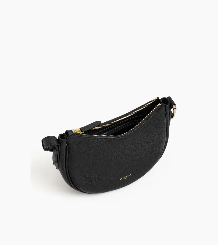 Le Tanneur Crossbody Bags Women Small Shoulder Bag In Grained Leather Black