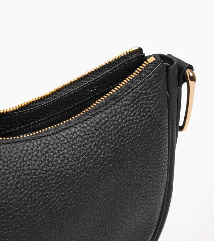 Le Tanneur Crossbody Bags Women Small Shoulder Bag In Grained Leather Black