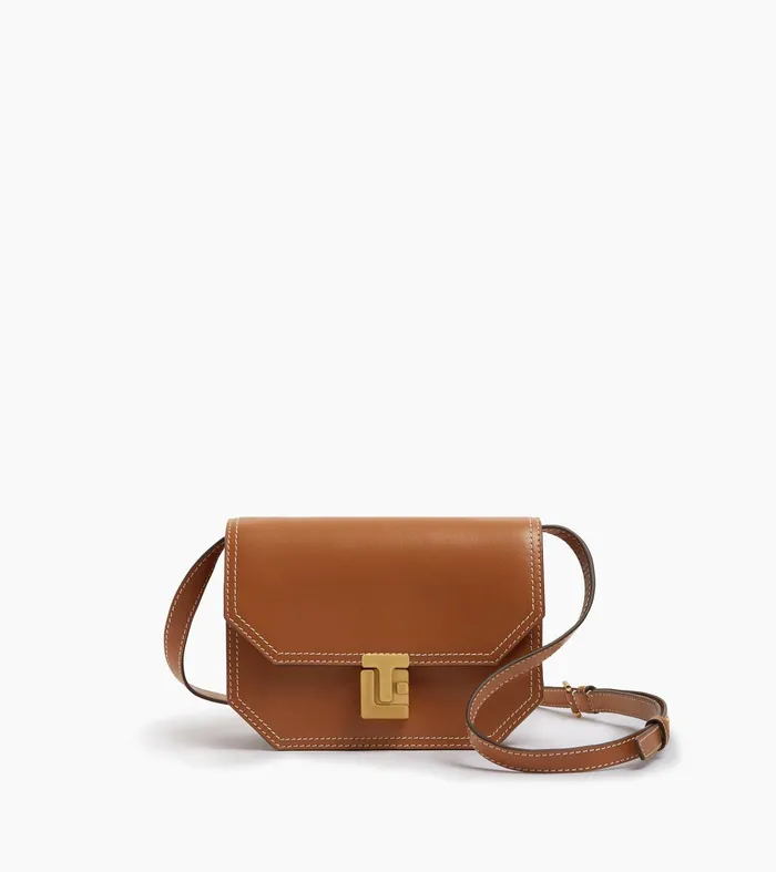 Le Tanneur Crossbody Bags Women Small Shoulder Bag In Smooth Leather Brown Tan