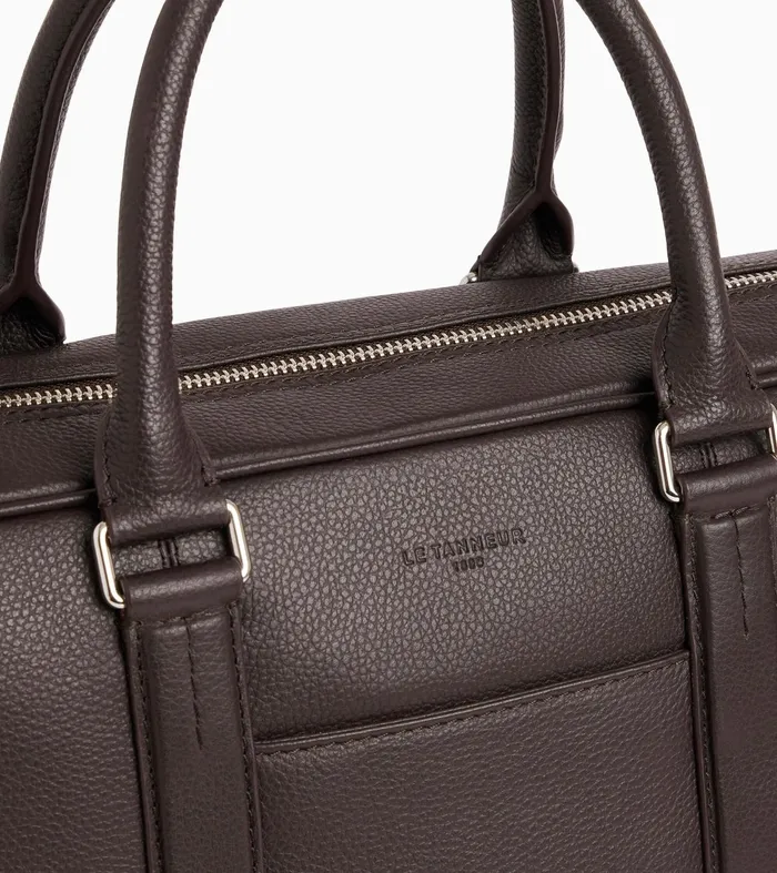 Le Tanneur Document Holders and Briefcases Men 14034 Briefcase In Grained Leather Coffee Brown