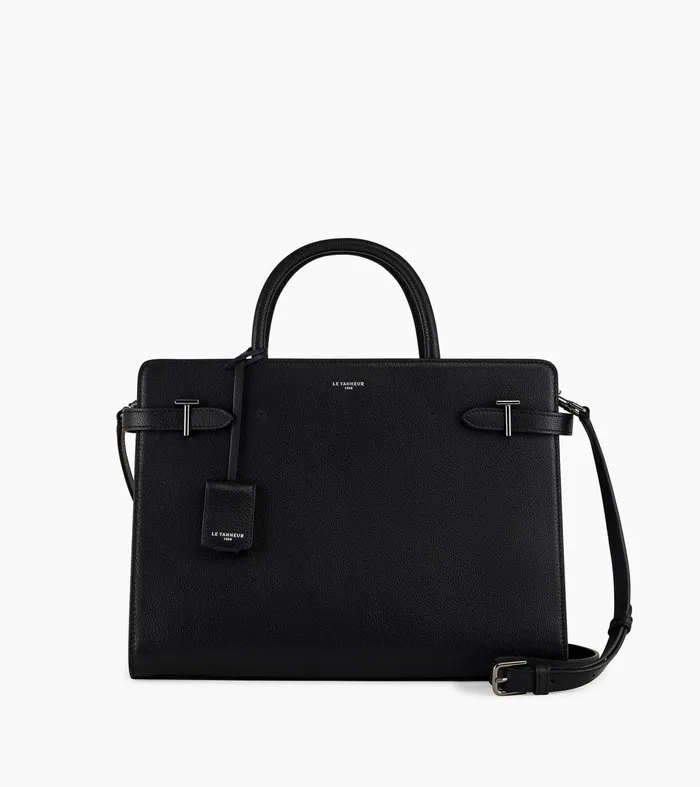 Le Tanneur Handbags Women Large Handbag In Grained Leather Black