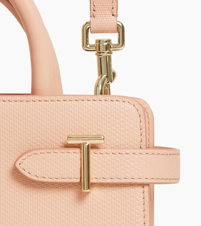 Le Tanneur Handbags Women Small Handbag In Signature T Leather Powder Pink