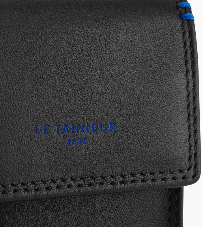 Le Tanneur Keyrings Men Flap Key Case In Smooth Leather Black