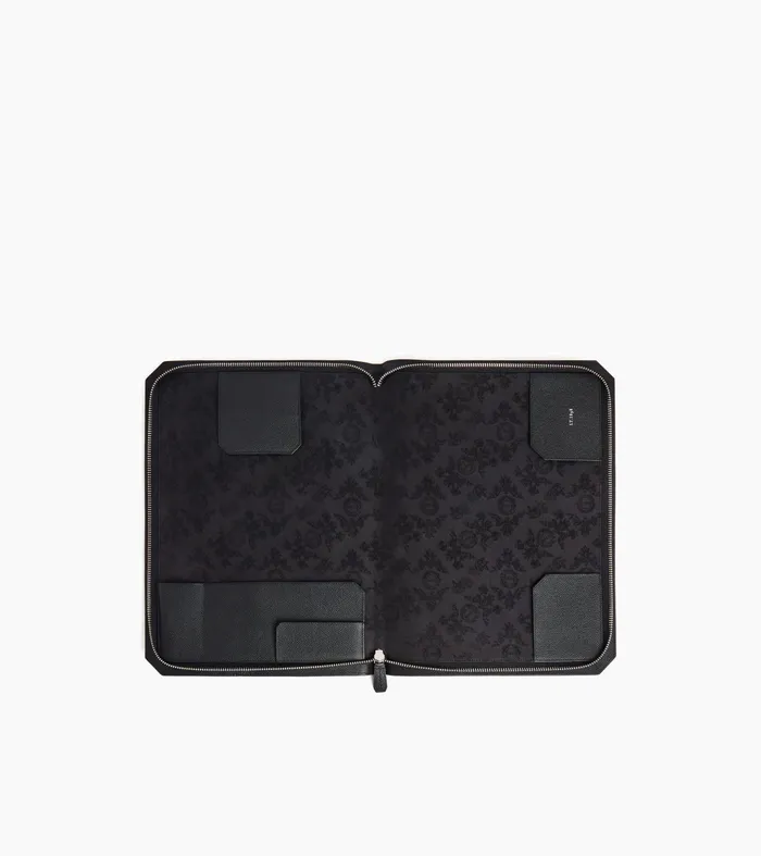 Le Tanneur Pouches and Belt Bags MenWomen Computer Pouch In Cross Grain Leather Black