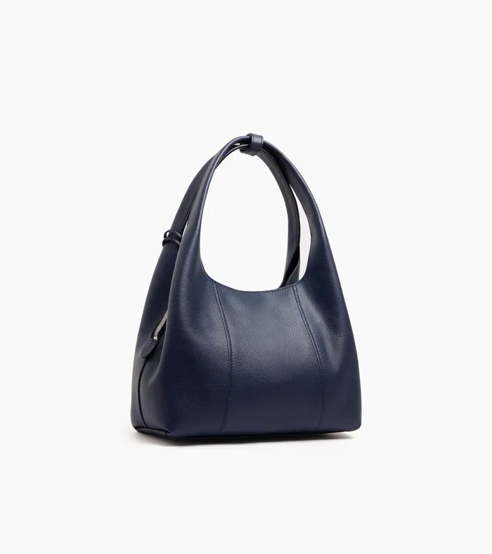 Le Tanneur Totes and Shoulder Bags Women MediumSized Shoulder Bag In Grained Leather Twilight Blue