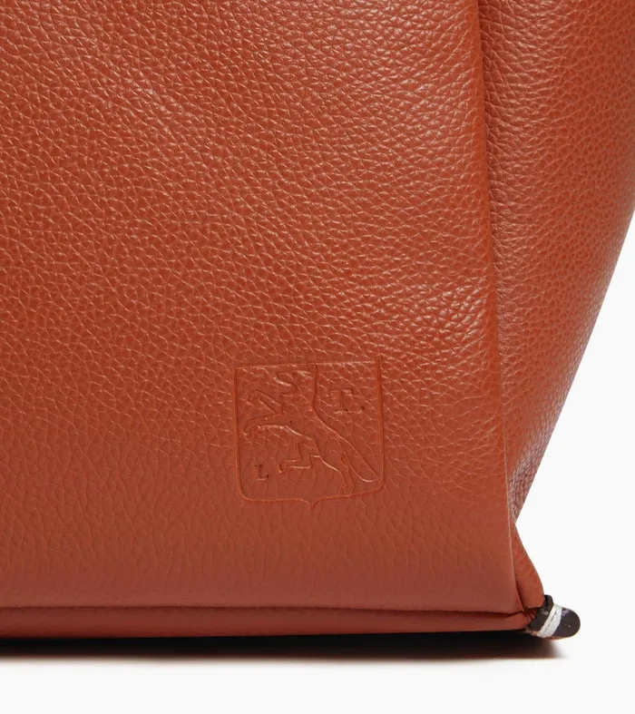Le Tanneur Totes and Shoulder Bags Women Small Tote Bag In Grained Leather Mahogany Brown