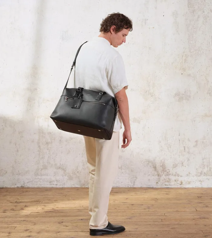 Le Tanneur Travel Bags Women 24h Travel Bag In Grained Leather Black