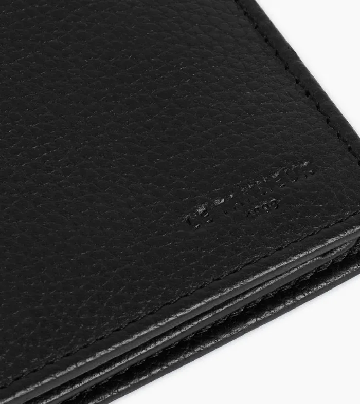 Le Tanneur Wallets Men Horizontal Zipped Wallet With 2 Gussets In Grained Leather Black