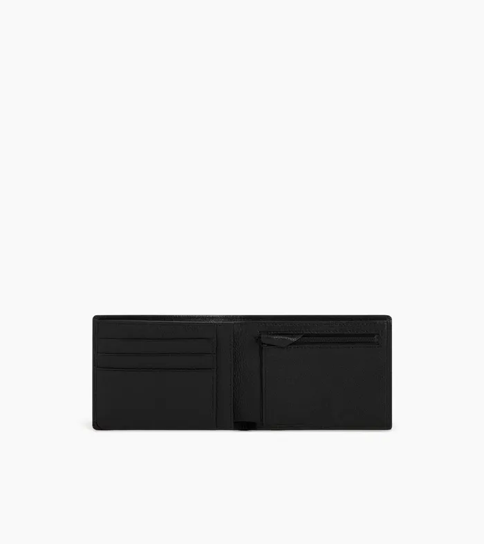Le Tanneur Wallets Men Horizontal Zipped Wallet With 2 Gussets In Grained Leather Black
