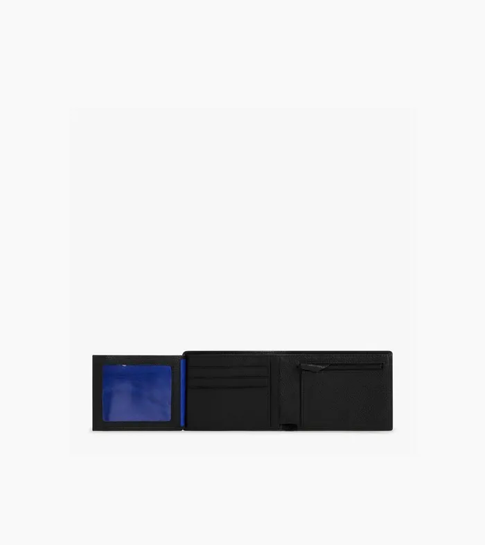 Le Tanneur Wallets Men Horizontal Zipped Wallet With 2 Gussets In Grained Leather Black