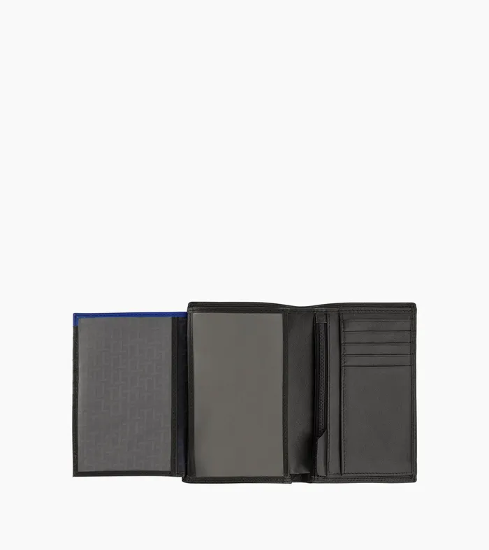 Le Tanneur Wallets Men Large Wallet With Zipped Pocket And 2 Shutters In Smooth Leather Black