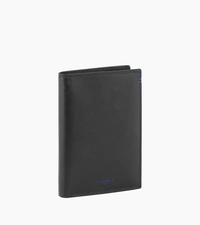 Le Tanneur Wallets Men Large Wallet With Zipped Pocket And 2 Shutters In Smooth Leather Black