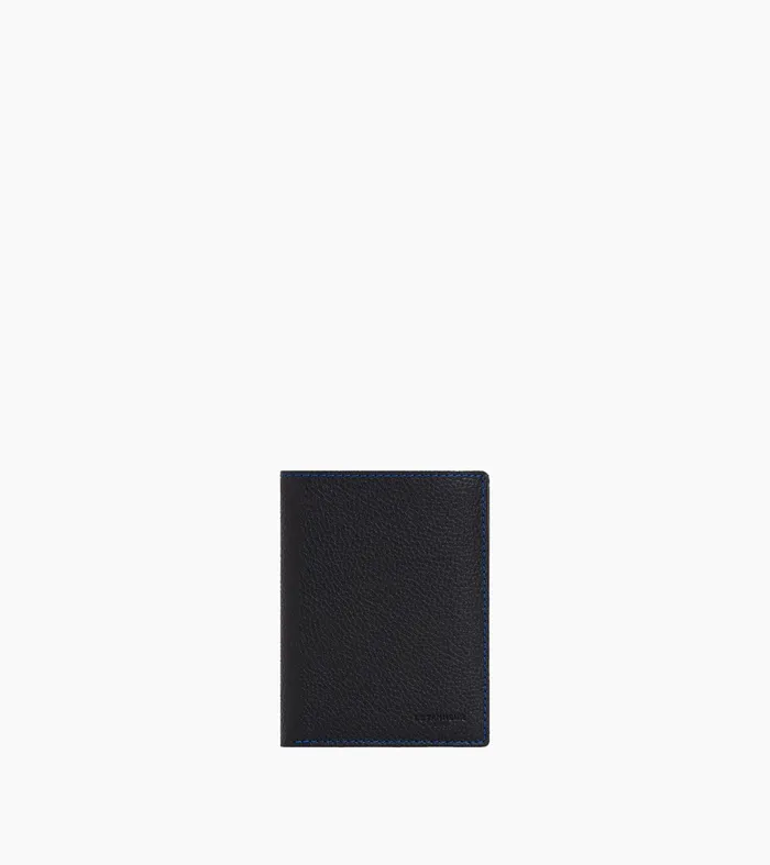 Le Tanneur Wallets Men MediumSized Zipped Wallet With 2 Gussets In Grained Leather Black Le Bleu