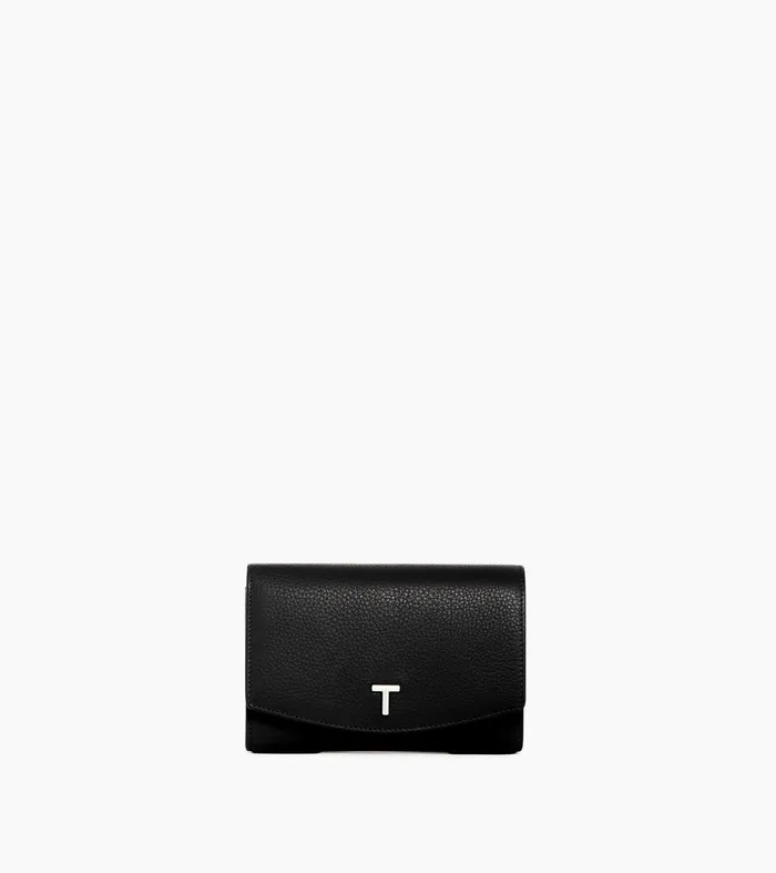 Le Tanneur Wallets Women Small Zipped Wallet In Grained Leather Black