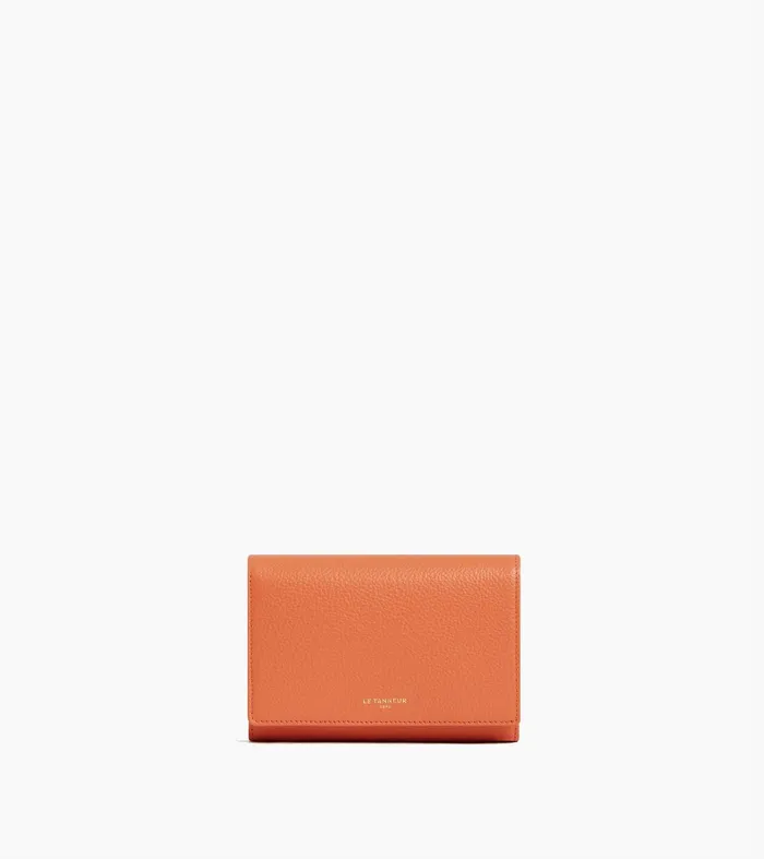 Le Tanneur Wallets Women Wallet In Grained Leather Orange Ocher