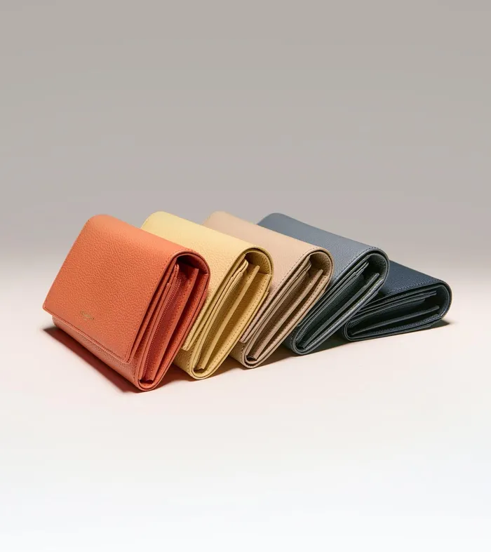 Le Tanneur Wallets Women Wallet In Grained Leather Orange Ocher