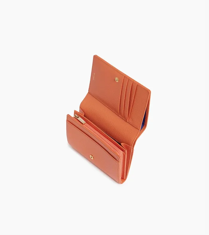 Le Tanneur Wallets Women Wallet In Grained Leather Orange Ocher