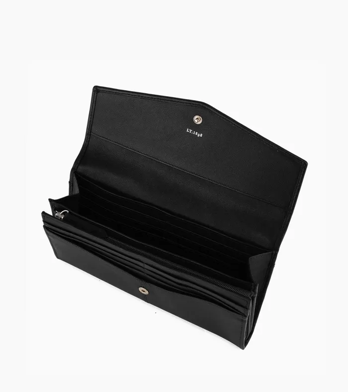 Le Tanneur Wallets Women Zipped Travel Companion In Smooth Leather Black
