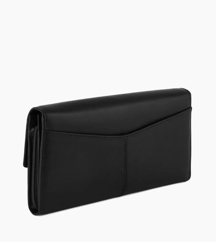 Le Tanneur Wallets Women Zipped Travel Companion In Smooth Leather Black