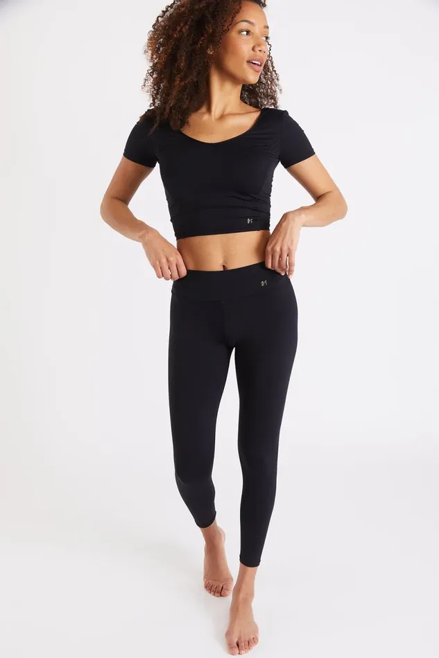 Legging Black 8211 EAGLE WELLNESS Black Women Banana Moon Leggings and Pants