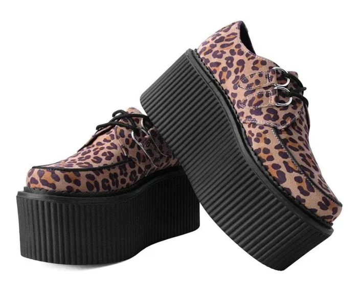 Leopard Fabric Classic Stratocreeper Men TUK Shoes Vegan Leopard Fabric Classic Stratocreeper Men TUK Shoes Vegan