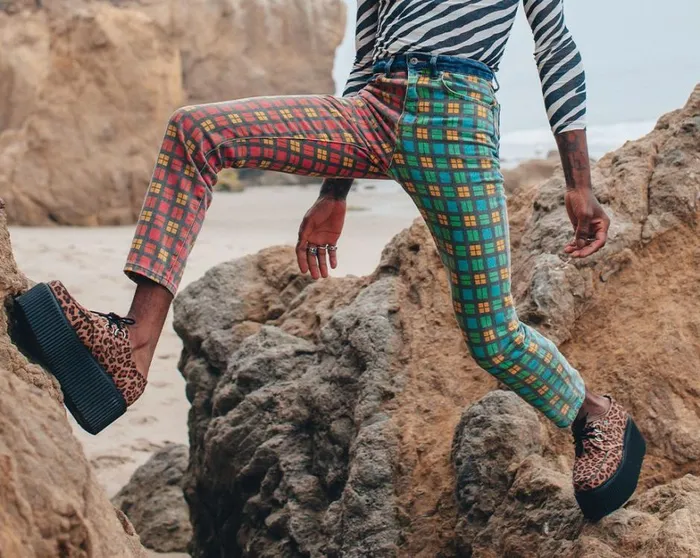 Leopard Fabric Classic Stratocreeper Men TUK Shoes Vegan Leopard Fabric Classic Stratocreeper Men TUK Shoes Vegan